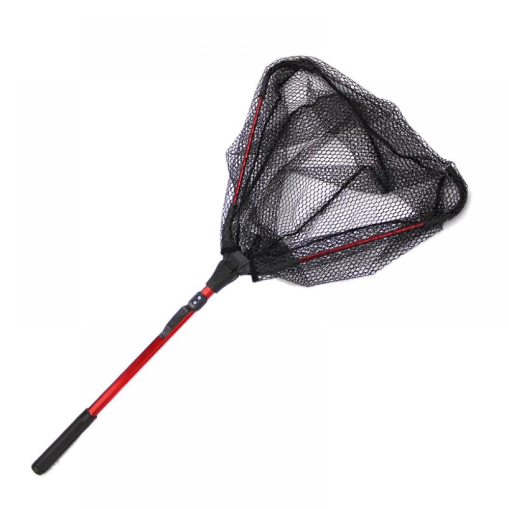 PLUSINNO Floating Fishing Net for Steelhead Fly Trout Fishing Kayak Catfish Rubber Coated Landing Net for Easy Catch & Release Compact & Foldable for Easy Transportation & Storage Salmon Bass 