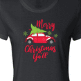 thumbnail image 4 of Inktastic Merry Christmas Ya'll with Red Car and Tree Women's T-Shirt, 4 of 5