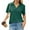 Dark Green #27, variant on WULMLEO Plus Size Collared Polo Shirts Summer Short Sleeve V Neck Business Tops for Women Dark Green S