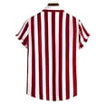 thumbnail image 3 of IYTR Mens Beach Shirts Casual Striped Comfy Short Sleeve Summer T Shirts Button-Up Turndown Collar Fashion Hawaiian Shirts Red M, 3 of 3