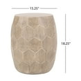 thumbnail image 6 of Gaudet Lightweight Concrete Outdoor Side Table, Natural Wood, 6 of 6