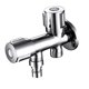 thumbnail image 1 of Washing Machine Water Valve Water Shut Off Valves Kitchen Bathroom Faucet Angled Design Silver for 1Set, 1 of 4