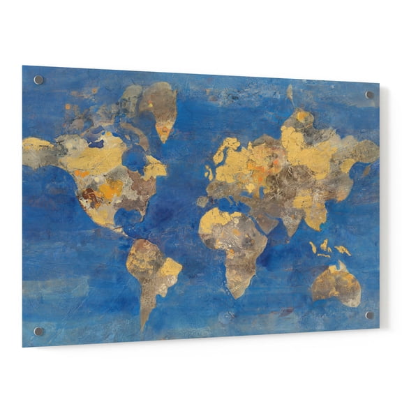 Epic Art 'Blue World' by Albena Hristova, Acrylic Glass Wall Art, 24"x36"