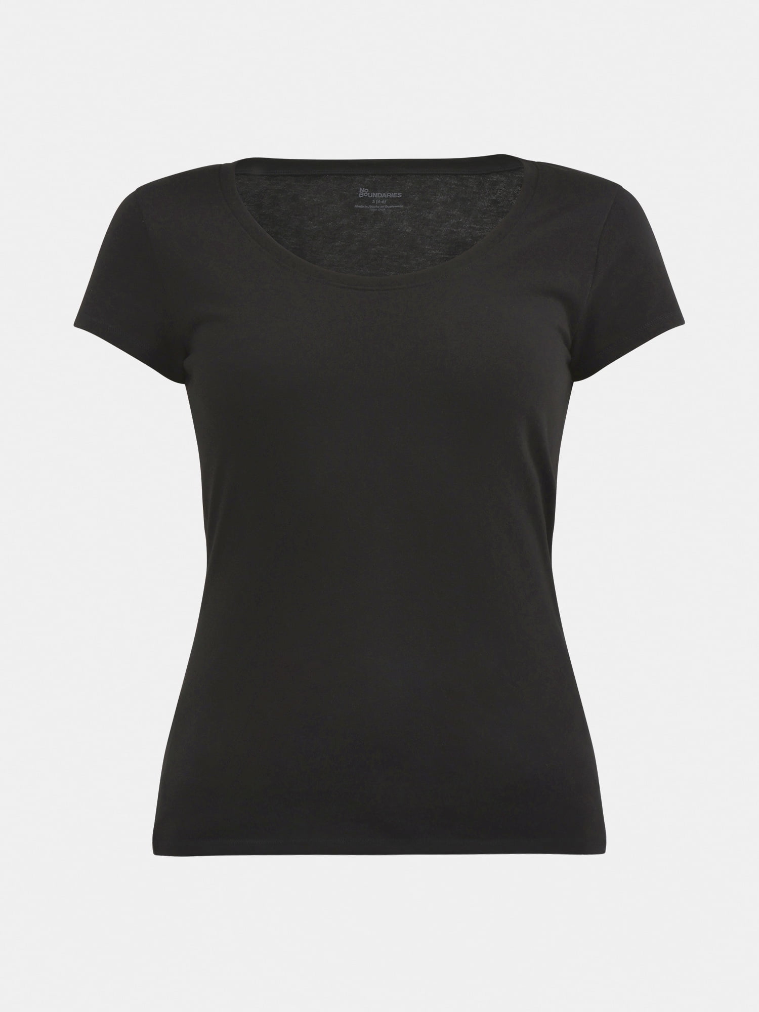No Boundaries Short Sleeve Scoop Neck Tee, Women's XXS-XXXL