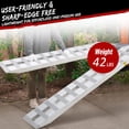 thumbnail image 3 of EDTara Heavy Duty 2 Pack Aluminum Loading Ramps, 6000 Lbs Capacity, Features Top Hook Ends, Anti-Slip Surface, and Tip-Proof Design, Ideal for Atv, Motorcycle, Truck, Tractor, Lawn Mower, 3 of 7
