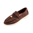 thumbnail image 3 of Domzle Faux Suede Slip-on Casual Loafers for Women | Memory Foam Insole Lightweight Womens Loafers - Non-Slip Comfortable Casual Footwear - Comfortable Loafers Women Coffee, 3 of 8