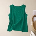 thumbnail image 2 of Womens Summer Sleeveless Tank Tops 2026 Helii Lightweight Solid Color Sweater Vest Casual Work Shirts Blouses Trendy Beach Vacation Clothes S-XXXL Blackish Green,Under $5, 2 of 5