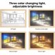 thumbnail image 5 of Marco de fotos LED brillante con luz nocturna para dormitorio, alimentado por USB, 3 efectos de iluminación que alivia la fatiga con luz ambiental y difunde la luz (31 x 22 cm), 5 of 5