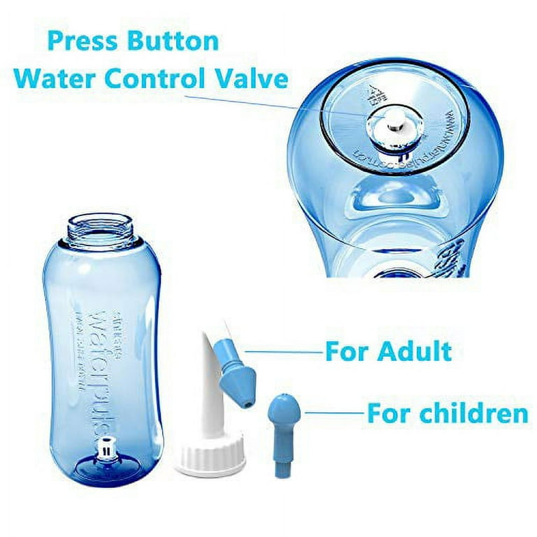 Neti Pot - Nasal Irrigation Wash Bottle, Sinus Rinse Salt Packets