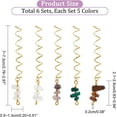 thumbnail image 3 of 30 Pcs 5 Styles Dreadlock Accessories Hair Cuffs Beads Pendants Loc Hair Jewelry Gold Wire Wrapped Crystal Hair Beads DIY Hair Pendant Charms, 3 of 6