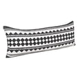 thumbnail image 4 of Laddha Home Designs Handwoven Tribal Cotton Lumbar Pillow Cover - 36" - White and Black, 4 of 9