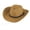 Khaki, variant on ZQUUVOU Women's and Men's Straw Cowboy Hat Wide Brim Shapeable Fedora Panama Cap Western Cowgirl Cap Foldable Beach Sun Hat Coffee