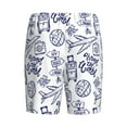 thumbnail image 4 of Rocae World Travel2 for Men's Soft Sleep Pajama Shorts, Waistband and Pockets, 4 of 9