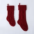 thumbnail image 4 of Calcetines de punto con adornos de caramelo para regalos navideños Rojo 46cm, 4 of 9