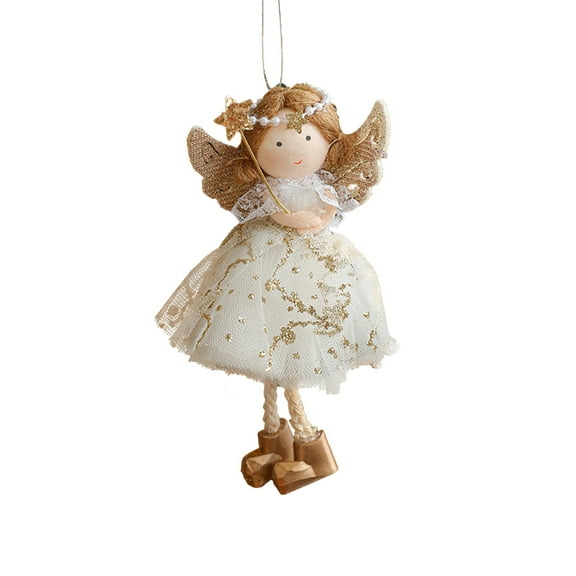 Bfogop Christmas Angel Doll Decoration, Christmas Plush Angel Doll Christmas Tree Hanging Ornaments, Thanksgiving Day Gifts, New Year Fairy Presents, Home Party Kids Girls Toys Pendant
