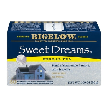 (3 Boxes) Bigelow, Sweet Dreams, Tea Bags, 20 Ct