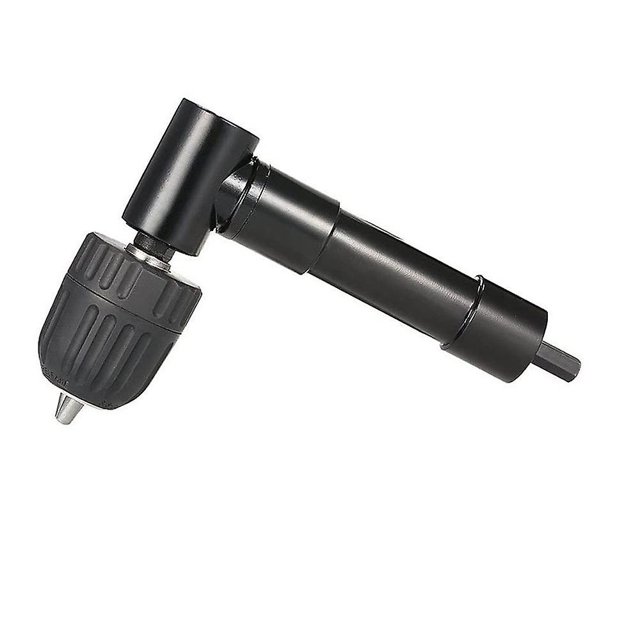 Portabrocas de ángulo recto 90 autoajustable, taladro de liberación rápida Broca de portabrocas en codo Destornillador Adaptador de broca de portabrocas con cabeza angular Broca de ángulo recto