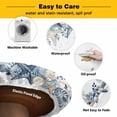 thumbnail image 3 of Elastic Fitted Round Tablecloth, Blue Coastal Waterproof Stretch Table Cover for 36"-44" Tables, Summer Beach Starfish Nautical Eucalyptus Ocean Washable Outdoor Tablecloths for Patio, Picnic, 3 of 9
