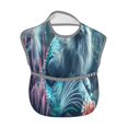 thumbnail image 2 of Hirioo Cat Underwater Fantasy for Baby Waterproof Pocket Bib Adjustable Closed for Babies Toddlers with Large Pocket 6-24Months, 2 of 8