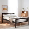 thumbnail image 2 of Giantex Wood Bed Frame,  Bed Mattress Foundation w/Headboard & Footboard, No Box Spring Needed, Queen Size, 2 of 8