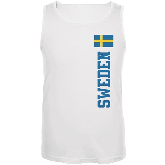 World Cup Sweden White Adult Tank Top - 2X-Large