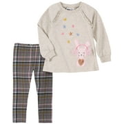 Kids Headquarters ASSORTED GREY HEATHER Toddler Girl's Bunny Plaid Set, US 3T