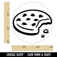 thumbnail image 2 of Chocolate Chip Cookie with Crumbs Self-Inking Rubber Stamp Ink Stamper - Green Ink - Small 3/4 Inch, 2 of 7