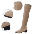 thumbnail image 5 of Thigh High Boots for women Black Platform Suede Over The Knee Boots Lug Sole Tall Boot Side Zipper Long Dress Boot, 5 of 8