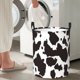 thumbnail image 5 of Balery Cow Skin 2 Cesta de ropa redonda con asas, impermeable, independiente, para ropa, juguetes, dormitorio y familia-Medium, 5 of 6