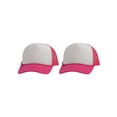 thumbnail image 1 of Top Headwear Men's Blank Rope Trucker Foam Mesh Plain White/Hot Pink, 1 of 2