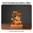 thumbnail image 3 of Abbraccia Kit artesanal de pintura en vidrio DIY con luz nocturna, lámpara de mesa creativa, set de colorear para niños, regalo festivo, 3 of 6