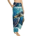 thumbnail image 2 of Daiia Watercolor Turtle Women's Sleep Pant with Pockets and Drawstring,Pajama Pants-XX-Large, 2 of 9