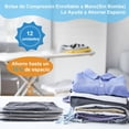 thumbnail image 3 of Bolsas Vacio Ropa Enrollada a Mano, Rollo de Mano de Viaje Bolsa de Vacío Cerrada, Bolsa para Ahorrar Espacio, Ropa, Equipaje, Organizador del Hogar, 3 of 4