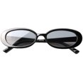 thumbnail image 4 of Mini Vintage Retro Extra Estrecho Oval Redondo Flaco Ojo de gato Gafas de sol Clout Goggles Xemadio LRWJ469-1, 4 of 5