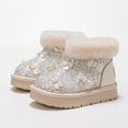 thumbnail image 4 of breaise Girls Boots, Kid Glitter Snow Boots Warm Winter Sequin Waterpoof Outdoor Fleece Booties, 4 of 8