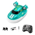thumbnail image 2 of KLKCMS 1/32 Mini RC Boat Whole Body Waterproof Double Motor for Children Kids Pools Green, 2 of 9