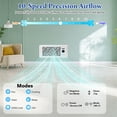 thumbnail image 6 of 4" x 10" HVAC Air Vent Booster Fan, Mobile App Remote Control, 10 Adjustable Wind Speeds, 120 CFM Air Output, Low Noise Running, Built-in Negative Ion Component, Safety Lock for Kids & Pets, Fits Wal, 6 of 7