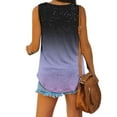 thumbnail image 6 of Lufly Tops for Women Gradient V-neck Comfortable Loose T-shirt Casaul Sleeveless Blouse,Purple,S, 6 of 6
