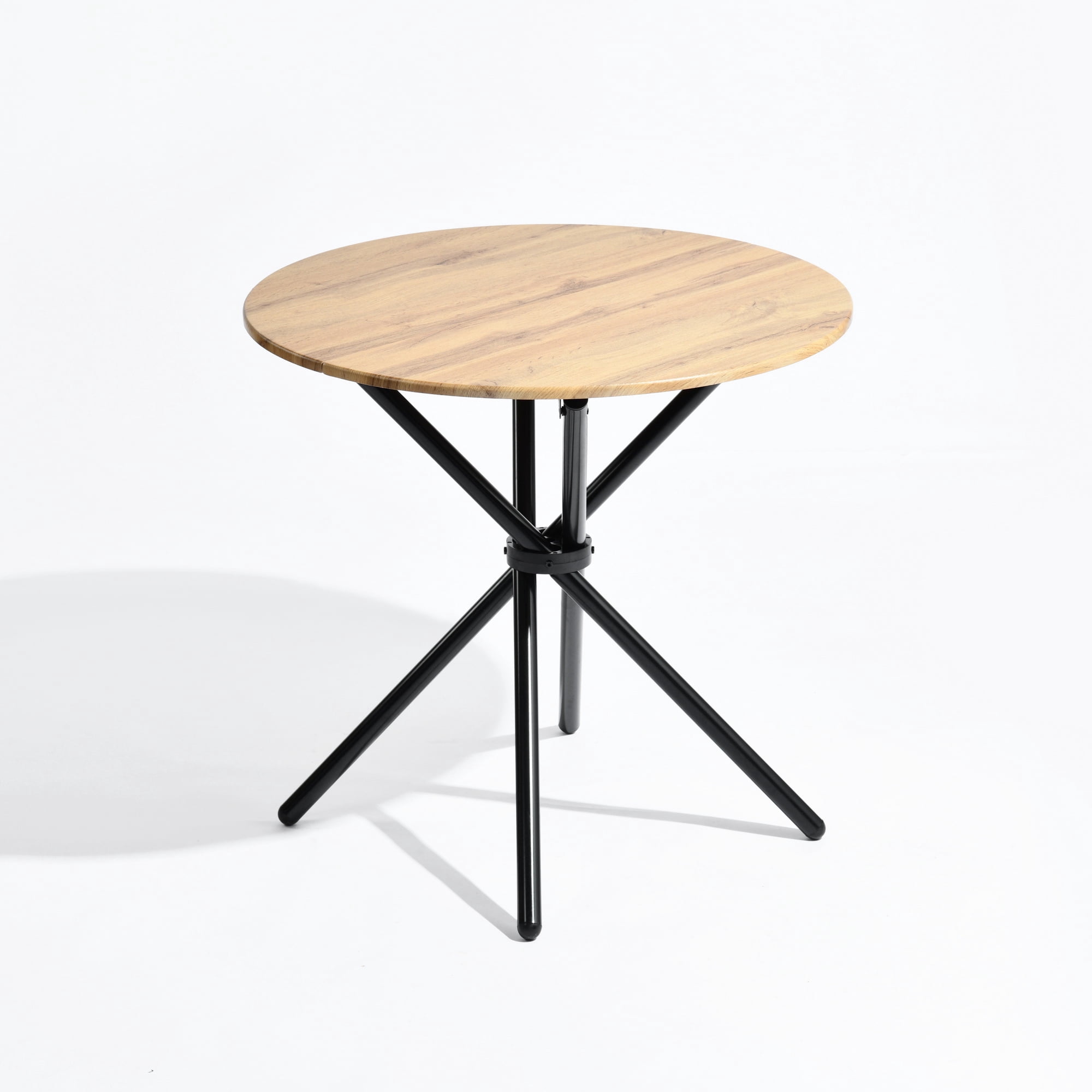 Homy Casa 31.5in Round Dining Table, Small Space Kitchen Table with Metal Legs for 2–4 People
