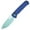 Blue G10 Handle Blue Paint Spraying, variant on CJRB Hectare Pocket Folding Knife, J1935-WEBK