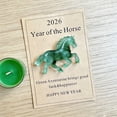 thumbnail image 5 of 2026 Pocket Hug Good Luck Horse Decor, 2D Planar Cute Horse Figurine, Inspirational Desktop Ornament for Easter, Home, Office & Festival Tabletop, Heartwarming Decor for Friends, 2.76*3.94in, Green, 5 of 6