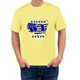 thumbnail image 6 of The Season Essentials All States Collection “United We Stand” 100% Cotton Unisex T-shirt Graphic Tee, Yellow/Navy, Small, 6 of 11