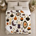 thumbnail image 5 of Artistic Pattern, Festive autumn celebration Scene, Warm Flannel Blanket for Kitchen and Dining Room with Detailed Artwork, Art Lovers autumn celebration Gift, Festive Home Decor, 5 of 9