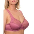 thumbnail image 2 of Underwire Full Coverage Bra Wide Straps Support Panels Plus Size 34 36 38 40 42 44 / C D E F G H I J (42H, Dusty Pink), 2 of 3