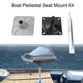 thumbnail image 5 of Rupoun Boat Seat Pedestal Base Mount Kit with 7 in / 17.8 cm Aluminum Alloy Marine Base Plate and 3/4 in / 1.9 cm Pin Post Socket, Heavy Duty 13 in / 33 cm Height Post for Most Boat Yacht, 5 of 9
