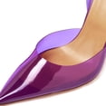 thumbnail image 4 of YDN Women Elegant Transparent Slingback Slip On Pumps Slim High Heels Pointed Toe Sandals Dress Dating Wedding Shoes Size 14 Purple, 4 of 4