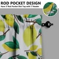 thumbnail image 5 of Summer Fruit Print Kitchen Curtains Set - Refreshing Lemon Yellow Tier Curtains, Modern Farmhouse Decor, 5 of 5