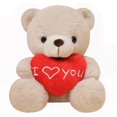 thumbnail image 1 of ESASSALY Te amo oso, muñeco de oso con corazón, animal de peluche para el día de San Valentín, 1 of 2