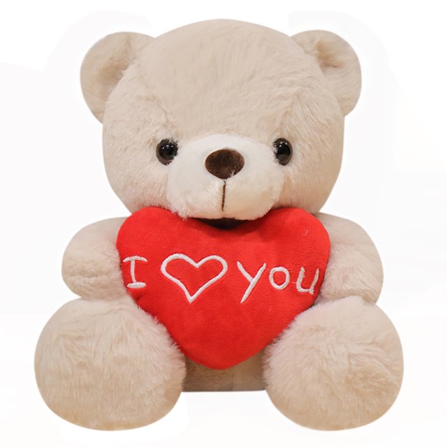 ESASSALY Te amo oso, muñeco de oso con corazón, animal de peluche para el día de San Valentín