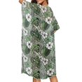 thumbnail image 4 of HELLHERO High Quality Fabrics Bathing Suit Cover Up for Beach Vacation Vibe Lightweight Green Floral Pattern, 4 of 6